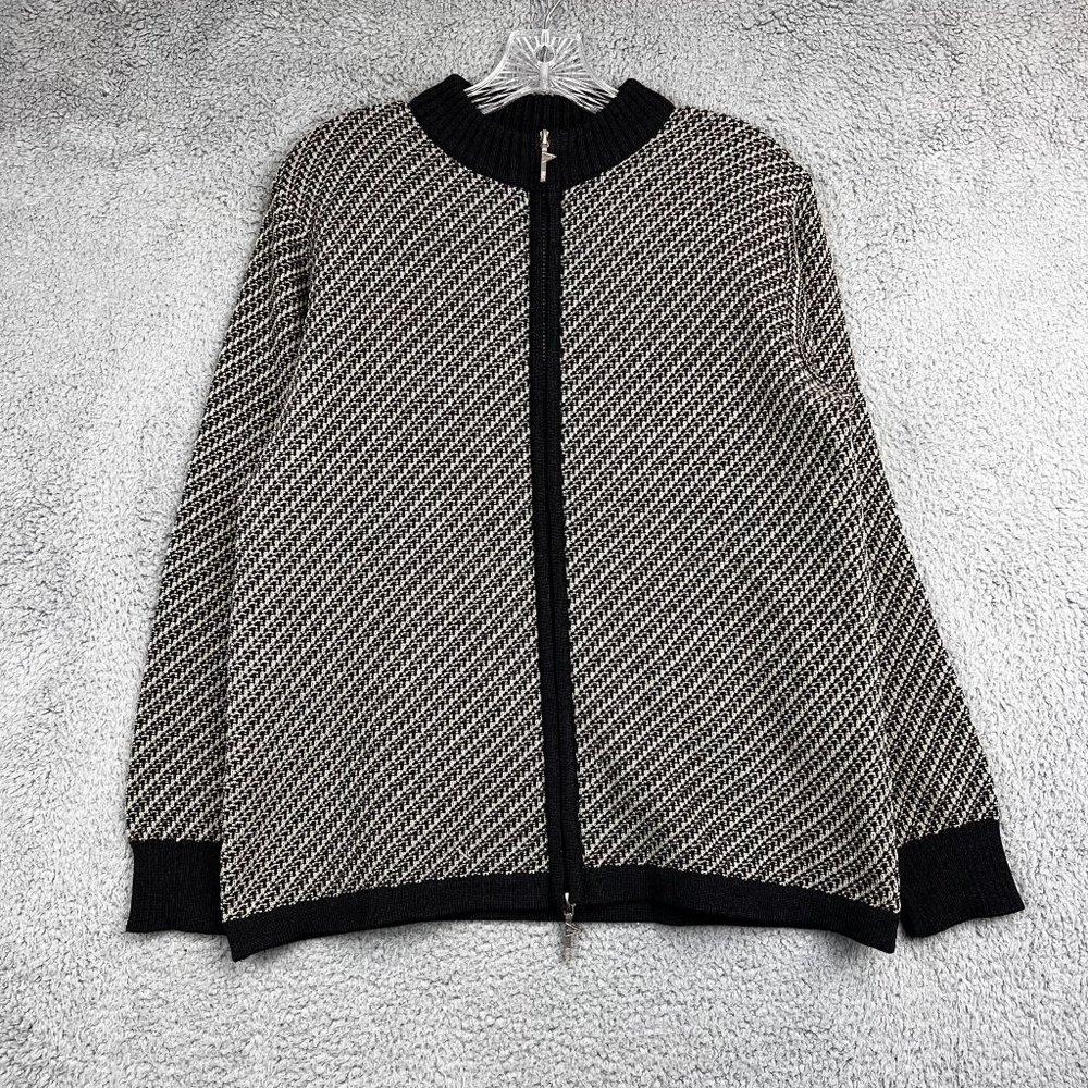 Como Sport Vintage Women M Geometric Wool Sweater Made‎ In Italy